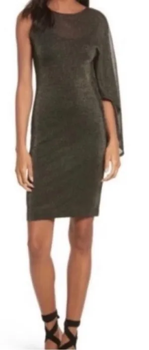 NWT Ted Baker‎ London Monyca Glitter One Shoulder Knee Length Dress XXS Cocktail thumbnail 1