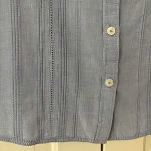 Tommy‎ Hilfiger Women’s Size 6 Blue Pintucked Button Down Shirt Blouse Cotton thumbnail 5