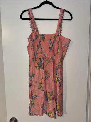 Ranna Gill Floral Linen Romper NWT Size Medium thumbnail 10
