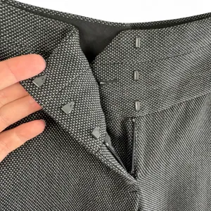 Express Editor Pants Womens 2 Black White Micro Dot Flare Leg Dress Trousers‎ thumbnail 5