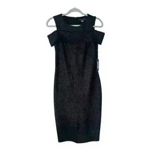 Tommy Hilfiger Black Cold‎ Shoulder Sheath Dress, Size 6 thumbnail 2