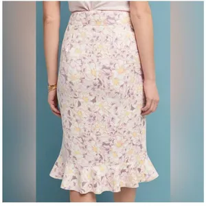 NWT Anthropologie Skye Ruffled Floral Skirt Size 14 thumbnail 2