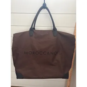 Moroccanoil Large Brown Nylon Weekender Tote Bag Travel Gym Carryall thumbnail 2