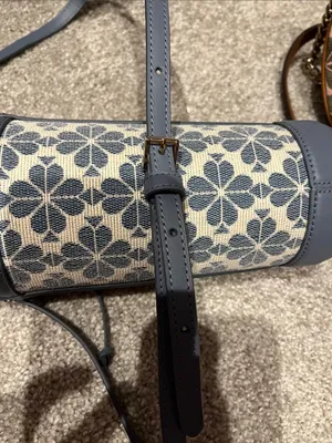 Kate Spade Spade Flower Jacquard Water Bottle Crossbody Holder Light Blue thumbnail 10