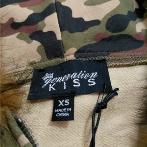 Dolls Kill Generation Kiss Womens Camo Hoodie Dress XS Faux Fur Y2K Mini Street thumbnail 12