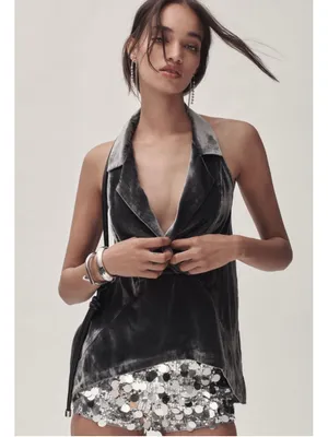 Anthropologie The Dylon Sleeveless Wide Placket Top: Size M Velvet Edition thumbnail 8