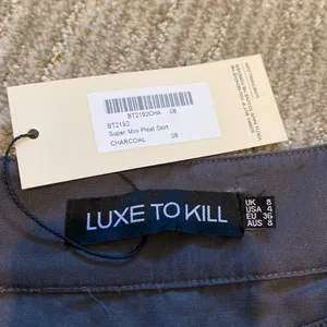 Luxe to kill mini pleated skirt Gray Size 8 thumbnail 3