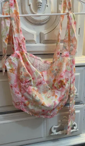 Floral Shein Vacation Tie Up Top Boutique thumbnail 1