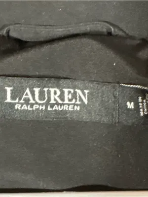 Lauren Ralph Lauren Women’s Coat Sz Med Black Down Filled Zip Up Winter‎ Preppy thumbnail 5