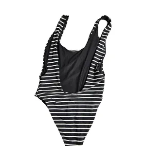 Aerie Super Scoop Striped One Piece Plunge Swimsuit Size: M‎ thumbnail 3