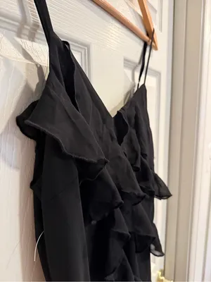 Petal & Pup Black Ruffle Maxi Dress thumbnail 3