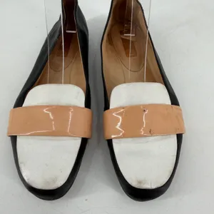 Reed Krakoff Loafers Women Size‎ 6 Black White Tan Leather Colorblock Minimal thumbnail 3