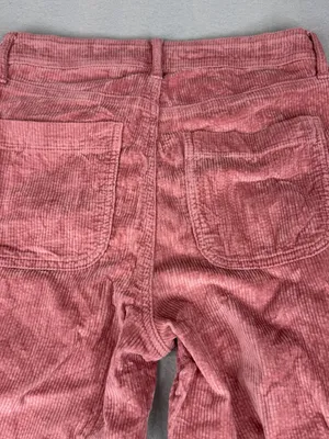 American Eagle Pink Corduroy Cargo Pants Womens 0 Super High Rise Baggy Wide Leg thumbnail 5