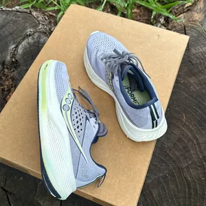 Saucony Ride 17 Running Shoes in Purple Navy Lime Green Women's 8.5 thumbnail 5