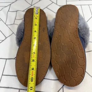 UGG Scuffette II Slippers Size 9 Navy Blue Grey Sheepskin Suede Mules 1106872 thumbnail 10