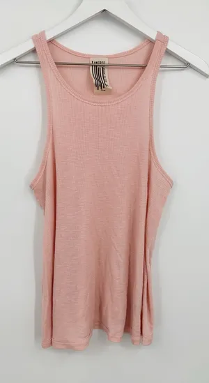 Free People Peach Basic Tank Top Size Medium Boho thumbnail 1