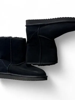 Koolaburra by UGG Black Suede Short Ankle Boots Size 8 thumbnail 5