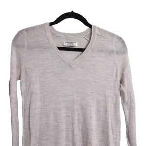 Allsaints Spitalfields Beige Asymmetrical Hem Merino Wool Sweater Dress 4 thumbnail 2