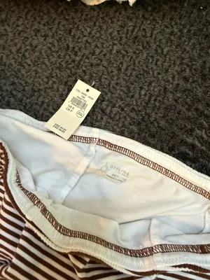 offline by aerie striped cotton skort thumbnail 3