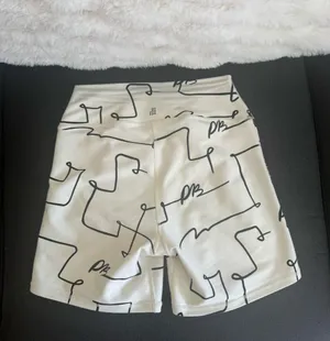 WeWoreWhat White Bike Shorts with Black Scribble Graphic thumbnail 3