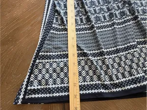 Max Studio Navy and White Geo Midi Shift Dress thumbnail 7