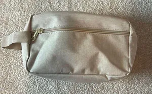 Makeup/Toiletry Bag Tan thumbnail 1