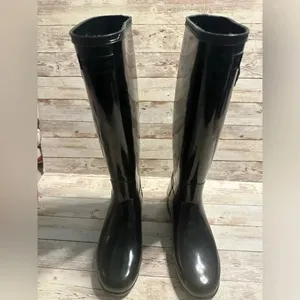 Hunter Original Gloss Tall Rain Boots Women’s Size 6 Black Galoshes thumbnail 9