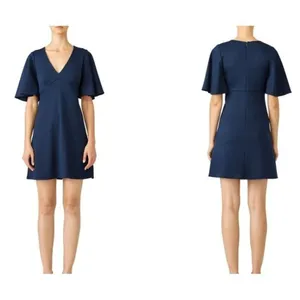 Amanda Uprichard Navy Boca Mini Dress Size 2X Minimalist Office Party thumbnail 2