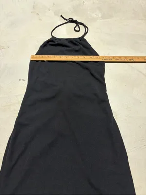 Hello Molly Black Halter mini Dress M 6 thumbnail 3
