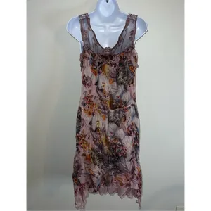 Vintage Silk Butterfly Fairy Princess Floral Top/Mini Dress thumbnail 8