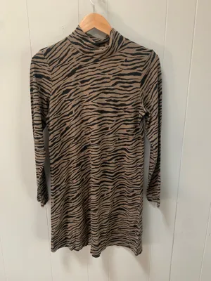 NWT AE Studio Animal Print Long Sleeve Mini Dress Large thumbnail 2