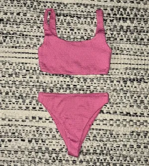 🆕 NIB Naked Wardrobe | Bubblegum Pink Smocked Bikini thumbnail 3