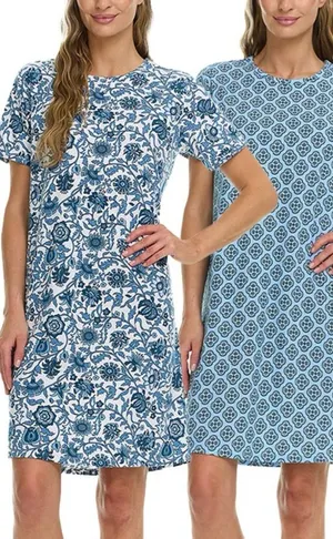NWT Vera Bradley women 100% cotton sleep dress 2 pack thumbnail 1