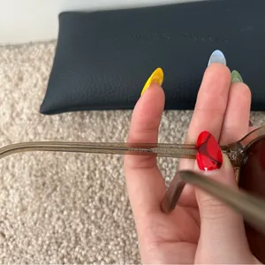 Madewell Semi-Rimless Gray Round Sunglasses thumbnail 3