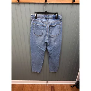 Abercrombie &‎ Fitch The Mom High Rise Jeans Medium Wash Blue Size 25 0S Tapered thumbnail 3