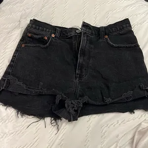 Abercrombie and fitch high rise cutoff shorts in black thumbnail 1