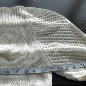 LoveShackFancy Rosie Sweater Sz S Baby Alpaca Merino wool Cream thumbnail 11