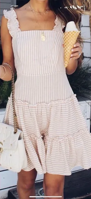 Forever 21 Linen Stripe dress thumbnail 1