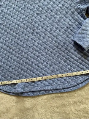 J. Crew Light Blue Quilted Turtleneck Pullover size M thumbnail 10