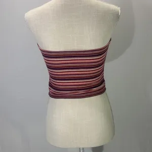 American Eagle Outfitters Soft & Sexy Striped Red Tube Top Strapless Siz… thumbnail 6