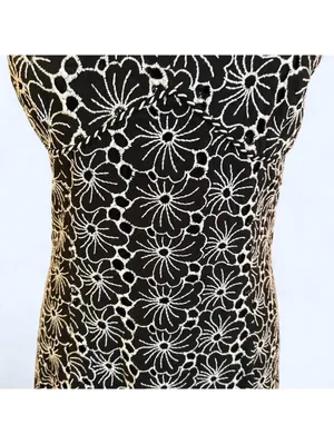 Bergamo black floral mini dress coquette fairy fitted mini dress Size 6 🖤 thumbnail 3