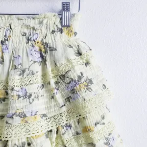 Aerie Rock Ruffle Floral Mist Yellow Mini Skirt thumbnail 4