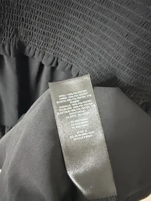 Aritzia Wilfred Tempest Sleeveless Mini Dress Smocked Black Large NWT thumbnail 9
