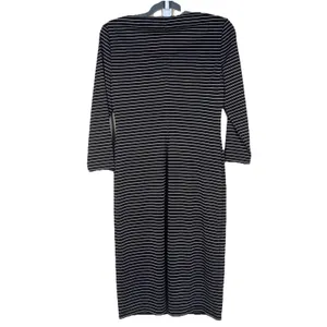 LAUREN RALPH LAUREN Boatneck Long Sleeve Brown Cream Stripe Dress‎ Sz 6 NWT $189 thumbnail 2