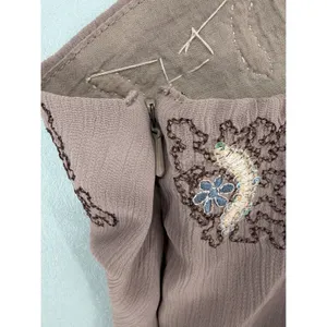 Jennifer Taylor Camisole Women 38 Mauve Embroidered Sequin Asymmetrical‎ Top thumbnail 5