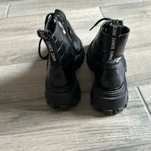 Schutz black croc combat boots thumbnail 3