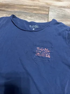 Salt Life Women's Navy 'Live Salty' Graphic T-shirt thumbnail 2