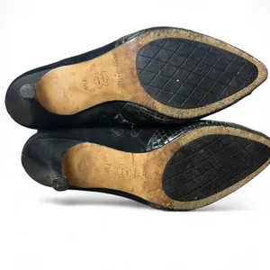 Donald Pliner Tinsley Black Suede Kitten Heel Boots (Model Off Duty Edit) thumbnail 6