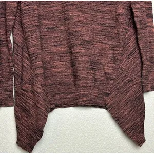 LOGO By Lori Goldstein Tunic Sweater L Heathered Red‎ Black Pockets Cozy Warm Cabin thumbnail 11