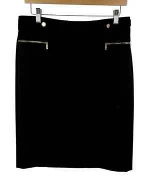Calvin Klein Black Pencil‎ Skirt Size 8 Office Career Minimalist Capsule Classic thumbnail 1